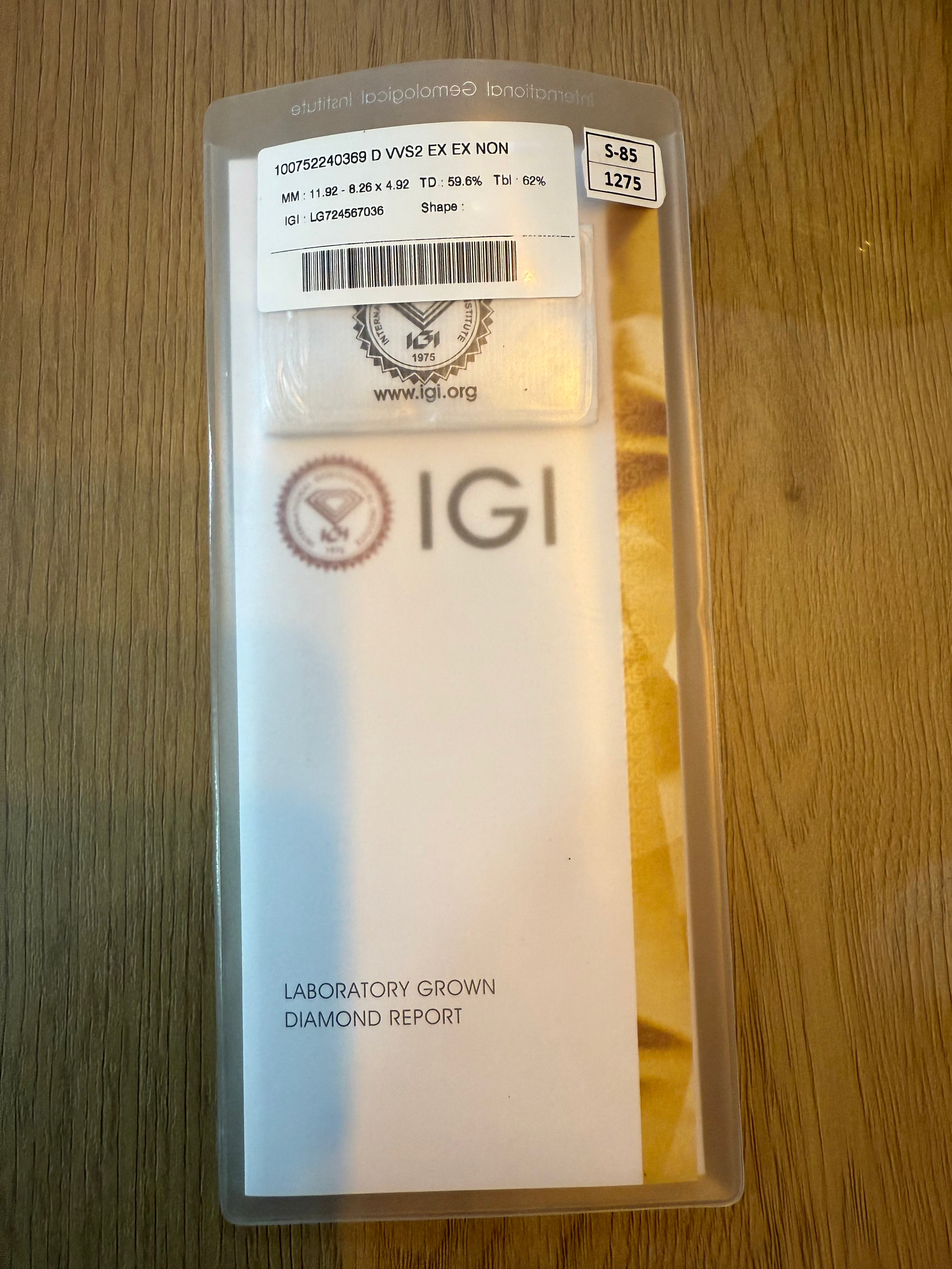 1.05 Carat Round VVS2 Color-D Ideal-Cut Diamond (IGI#671489260)